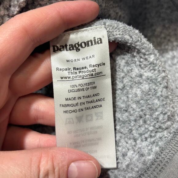 Patagonia Women's Better Sweater 1/4 Zip Fleece Pullover Medium Heather Gray - Picture 7 of 12